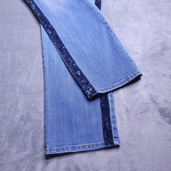 Chicos So Slimming Girlfriend Slim Leg Ankle 14T Jeans Velvet Stripe Stretch - Picture 6 of 8